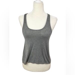 Nasty Gal Gray Crop T Back Scoop Neck Tank Top XS